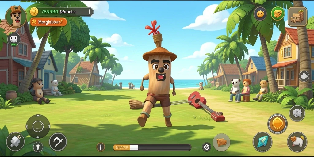 Tampilan gameplay menarik dari 789RP dengan desain yang ceria.