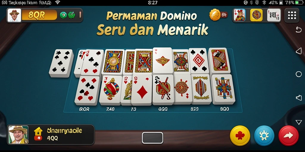 Tampilan menarik dari permainan Domino 8QR dengan pemain aktif.