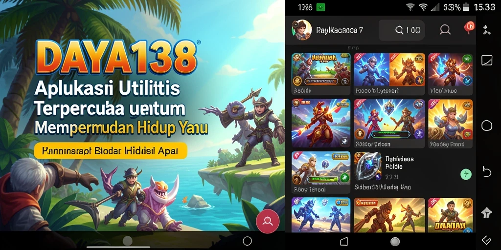 Tampilan antarmuka aplikasi Utility DAYA138 yang menarik dan fungsional.