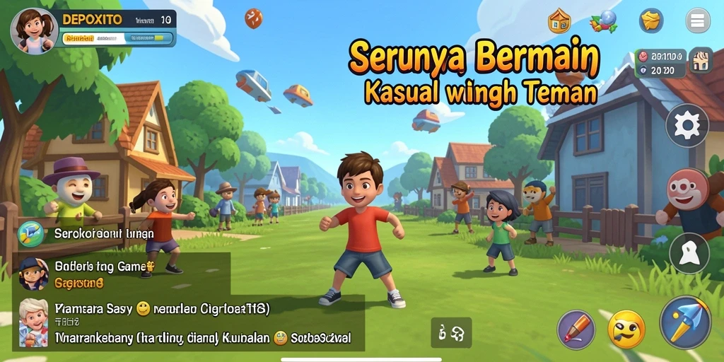 Tampilan gameplay DEPOXITO yang mengasyikkan dan penuh warna.