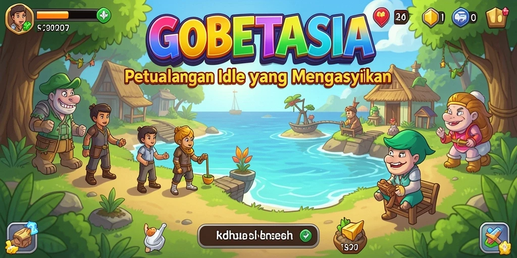 Tampilan gameplay menarik GOBETASIA dengan karakter yang lucu.