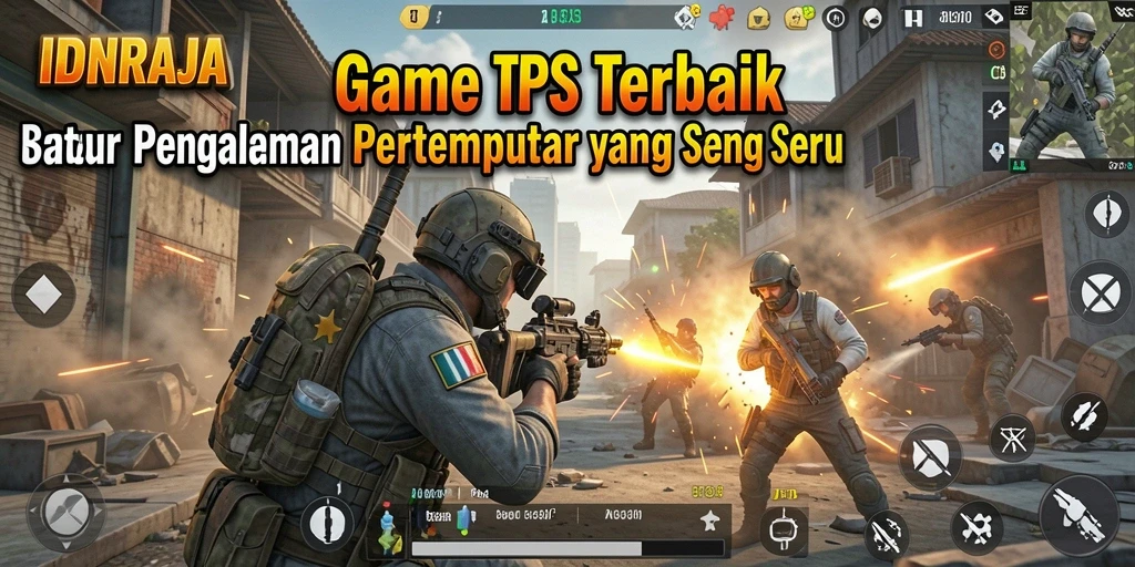 Tampilan gameplay seru dalam IDNRAJA dengan aksi pertempuran nyata.