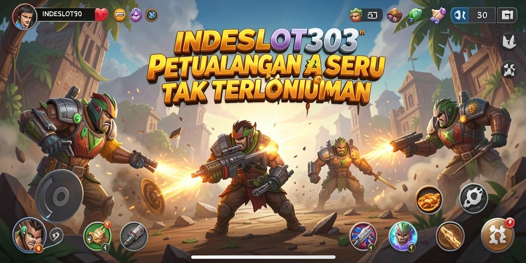 Screenshot gameplay <strong>INDESLOT303</strong> menunjukkan aksi seru dan grafis yang memukau.