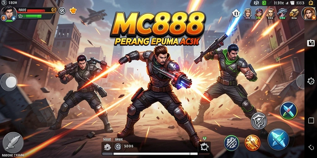 Tampilan gameplay MC888 yang penuh aksi dan intens.