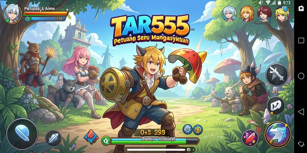 Tampilan gameplay TAR555 yang seru dan penuh warna.